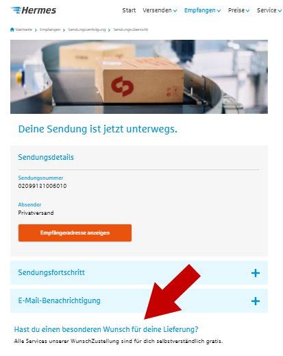 hermes wunschzustellung geht nicht|lieferdatum hermes umleiten.